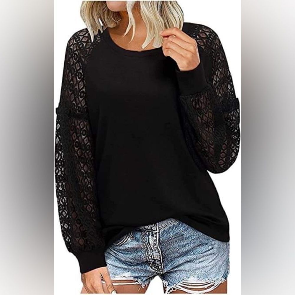 Banana Republic lace long sleeve blouse